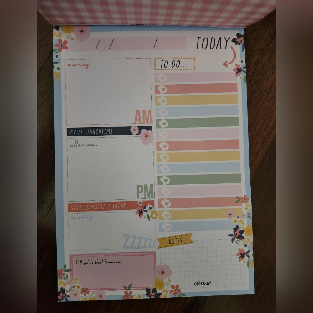 Floral A5 Daily Planner Notepad - Picture 3 of 8
